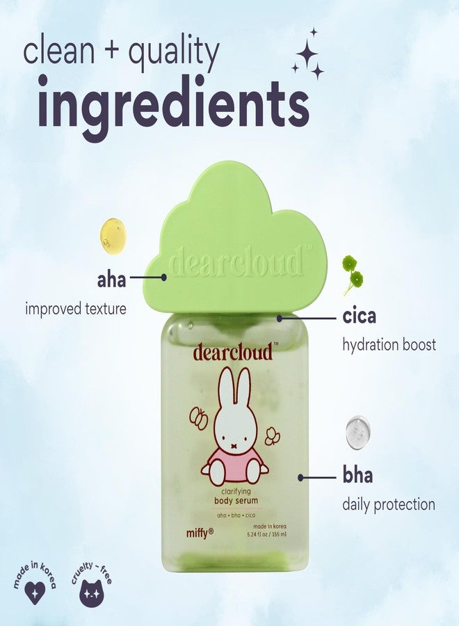 dearcloud Miffy Clarifying Body Serum – Ultra Hydrating Serum with AHA/BHA/Cica – Korean Skin Care Body Serum for Smooth, Clear Skin (5.24 fl oz) - Image 2